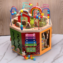 Childrens beaded treasure box toy Boy girl Intelligence beaded Qinggao baby early education puzzle 1-2-3 years old one