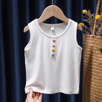Girls Vest Cotton T-shirt 2021 New style thin baby girls casual fashion cute summer tops