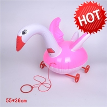 Childrens inflatable cartoon toy stalls night market square inflatable animal pull cable cable Tiger chicken Swan