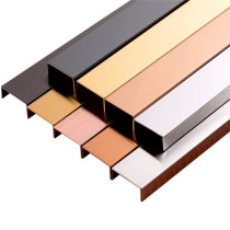 Fine 201304 stainless steel decorative line floor foot yellow titanium gold rose gold ceiling surface brushed surface 8K mirror