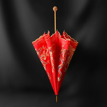 Ancient wind lace wedding red umbrella wedding umbrella Bridal umbrella bride umbrella Red Wedding red red umbrella Chinese wedding red umbrella married