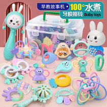 0-1 year old baby hand bell soothing toy 0-3-6 months newborn baby educational early education grip can bite gum