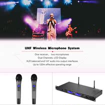 UHF Wireless Karaoke Microphone Mic System Dual Channels