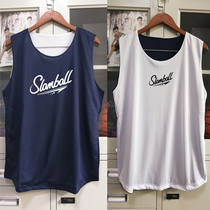 Double-faced basketball vest American training clothes mens competition jersey customized quick-drying large size loose sleeveless fitness clothes