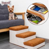 Foldable Pooch Stairs Steps Upper Bed Sofa Small Dog Puppies Climbing High Ladder Pet Clothing Containing Boxes