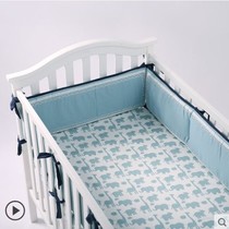 Baby anti-collision bed newborn baby bed anti-collision bed breathable Newborn Crib autumn and winter thick cotton kit