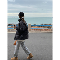 Wild brother not wild short down jacket female 2021 autumn and winter New Korean loose casual bread white duck jacket