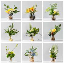 Modern Nordic high-end simulation floral suit swing piece table bedroom café mall bathroom green-planted decorations