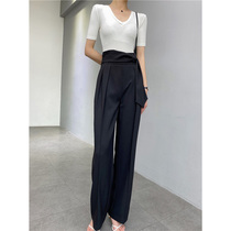 Black Western Dress Pants Woman Spring Summer High Waist Slim Fit Pants Tug Pants Towleggings Slim Fit Slim Casual Pants