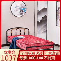 Temple of Heaven furniture Wrought iron bed sheet bed modern simple 1 0m1 2 meters high and low shelf environmental protection steel pipe iron bed