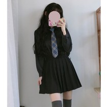 New Japanese JK College style uniform suit Organ pleated shirt pleated skirt tie Student three-piece set Female