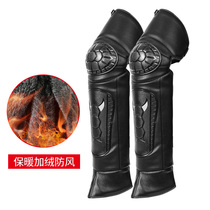 Winter cold-proof motorcycle anti-drop protective gear electric car riding windshield leg guards thickened and velvet waterproof and warm knee pads