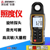 Shendawei SW-582 Digital Illuminance Meter High Precision Illuminance Meter Environmental Photometer Portable Illumination Tester