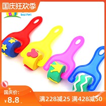EVA pattern roller seal roller painting brush sponge brush kindergarten early education children graffiti art materials