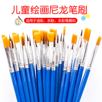 Childrens painting brush graffiti coloring acrylic watercolor paint kindergarten Hook pen pens gouache nylon brush