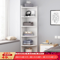 Simple shelf floor-to-floor bookshelf simple modern bookcase multifunctional assembly locker living room corner triangle cabinet