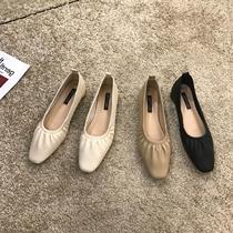 Christy Kathy Otterles Clear Barn Pick Up Fairy Womens Shoes Commute Small Crowdsourced Softly Square Flat Single Shoes