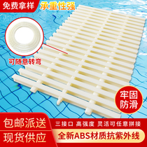 Swimming pool drainage overflow grille grate cover plate three-interface non-slip random turn ABS plastic splicing