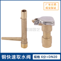 Direct direct full copper 6 sub DN20 internal thread quick water intake valve internal wire water fetcher garden convenient body water fetching bolt