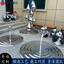 Spot stainless steel 304 water drop water ripple sculpture custom mirror wave shape water landscape model ornaments