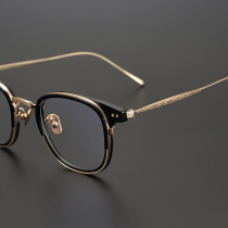 Japan Zhongjin eagle flower glasses frame square frame pure titanium retro literary glasses frame men and women myopia β titanium frame