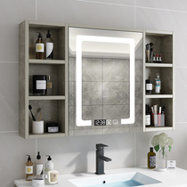  Smart bathroom mirror cabinet with shelf Bathroom mirror storage integrated cabinet Bathroom led makeup mirror with light