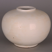 Yuan Dynasty Cizhou kiln white glaze large jar antique unearthed old goods porcelain antiques all hand-made ornaments