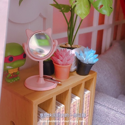 taobao agent Cat ear pink mirror slightly reduced mini toy ornaments BJD six points Blythe small cloth