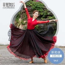 Chinese dance costumes in the lights Classical dance dresses Modern elegant half-body yarn skirts Practice costumes