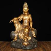 Folk Collection Old pure copper Buddha statue Buddha view 65 the mercy of Guanyin BodhisattBodhisattBodhisattBodhisattBodhisattva