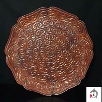 Antique Folklore Lacquer Folk Character Craft Pendulum Lacquered Ware Tray