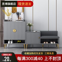 Light luxury shoe cabinet household door large-capacity simple modern foyer entrance cabinet door-to-door shoe cabinet solid wood