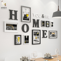 Restaurant photo wall modern minimalist decorative wall photo album Wall photo frame creative combination background hanging wall