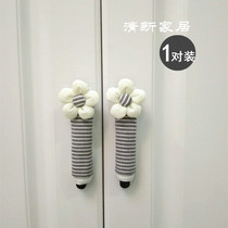 Door handle Anti-collision cushion protective sleeve Child safety pure cotton door handle glove cabinet chest of drawers and anti-bumping against wall