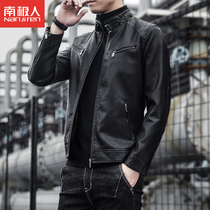 Nanjiren Genuine Leather Mens Jacket Autumn and Winter Slim Korean Style Handsome Plush Sheep Leather Thickened Leather Jacket