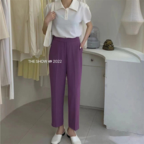 THE SHOW SHOW SPRING AND SUMMER NEW BRIEF ABOUT 100 LAP HIGH WAIST CASUAL 90% PANTS WOMAN Skinny Smoke Tubes Pants 6153