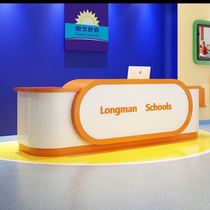 Hotel semi-circular custom company creative clubhouse paint paint front desk kindergarten education clothing store art beauty salon