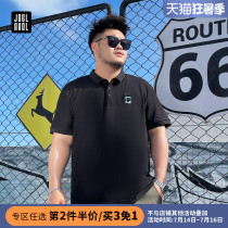 Joe Lager large size mens short-sleeved POLO shirt tide fat fat fat fat fat man loose half-sleeve t-shirt summer
