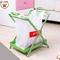 Foldable garbage rack with tray plastic bag storage bracket kitchen trash can tote bag Garbage Bag Hanger