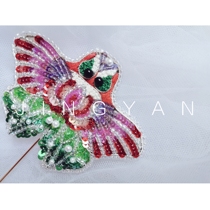  Whale words kiteoriginal French embroidery Chinese style beaded three-dimensional embroidery brooch material package diy tutorial