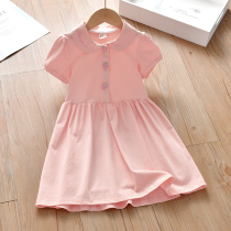 Girls Dress Summer 2021 New Summer Childrens Wear Baby Short Sleeve Strawberry Princess Dress Children Korean Skirt