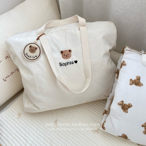 miniheeee Han ins embroidery custom children into the garden quilt storage bag waterproof dustproof large capacity bag