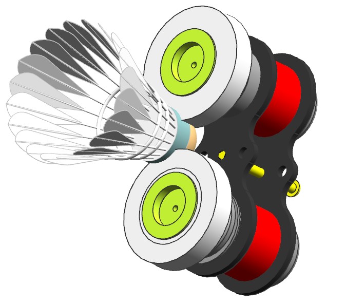 Badminton tee hollow plastic ball glass ball emission components