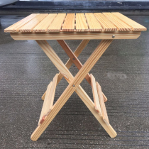Solid Wood Folding Table Simple Casual Little Square Table Portable Beach Fold Small Dining Table Brief