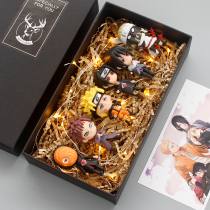 Naruto hand-run model full set of dolls Q version of Naruto Sasuke Kakasi I love Luo Weat orkery box