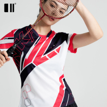 New single and double number badminton suit short-sleeved suit mens quick-drying air table tennis tennis suit suit womens spring and summer