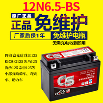 Mens motorcycle battery 12v6 5ah battery Zongshen Pearl River 125 special battery 12 dry battery n Universal