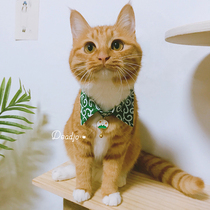 Chirping Meow original hand-made pet bow tie neck decoration Super cute puppy cat collar net red decoration photo