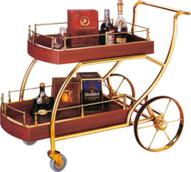 Wine truck cart European hotel luxury food delivery car stainless steel titanium 4s shop beverage cart