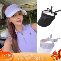Korean version of golf color change letter elastic bow ribbon empty top hat sports sunscreen breathable ball cap